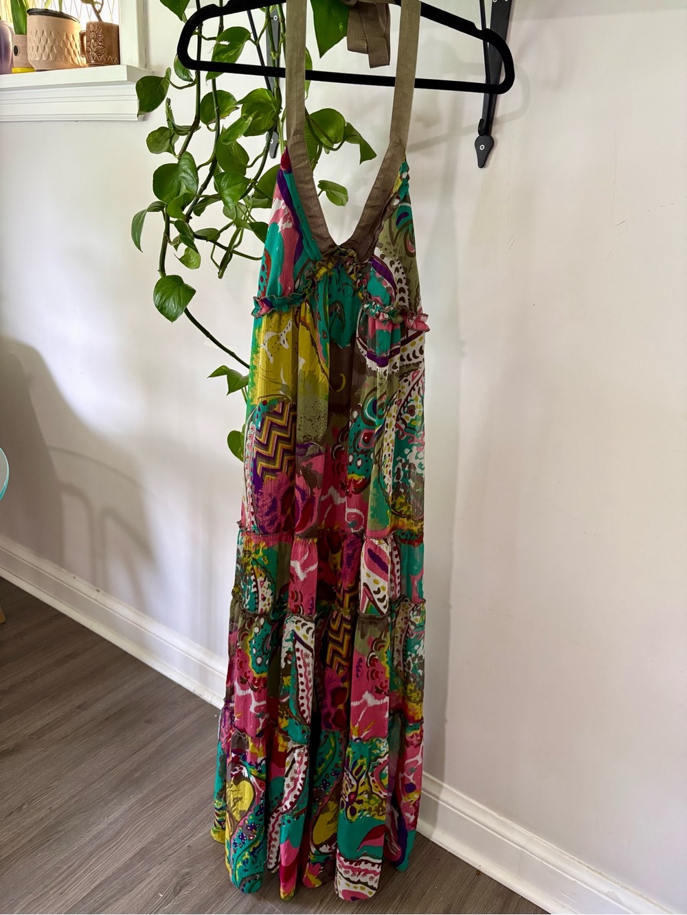 Colorful Boho Tiered Maxi Dress